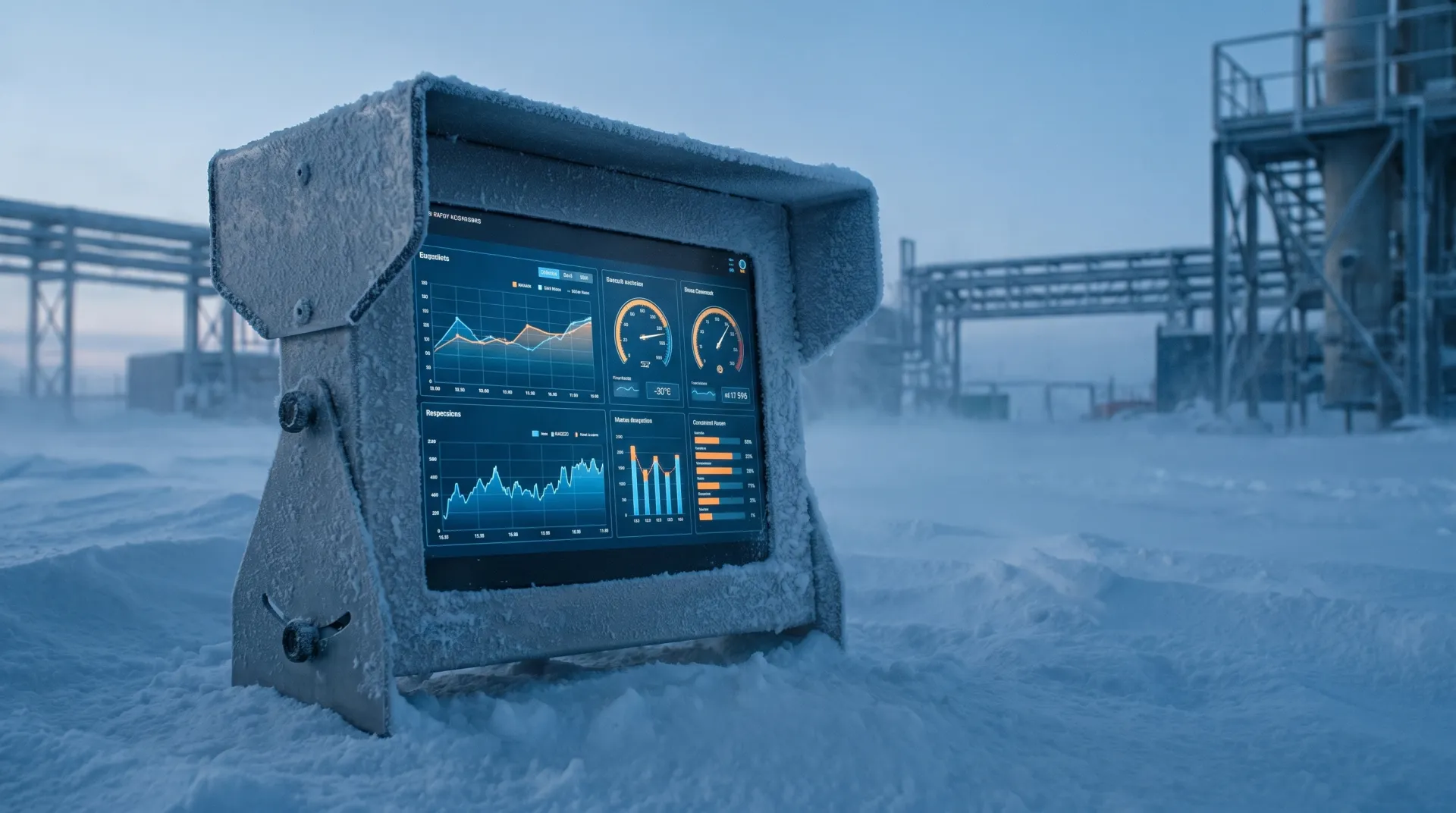 Vereister Outdoor-Monitor