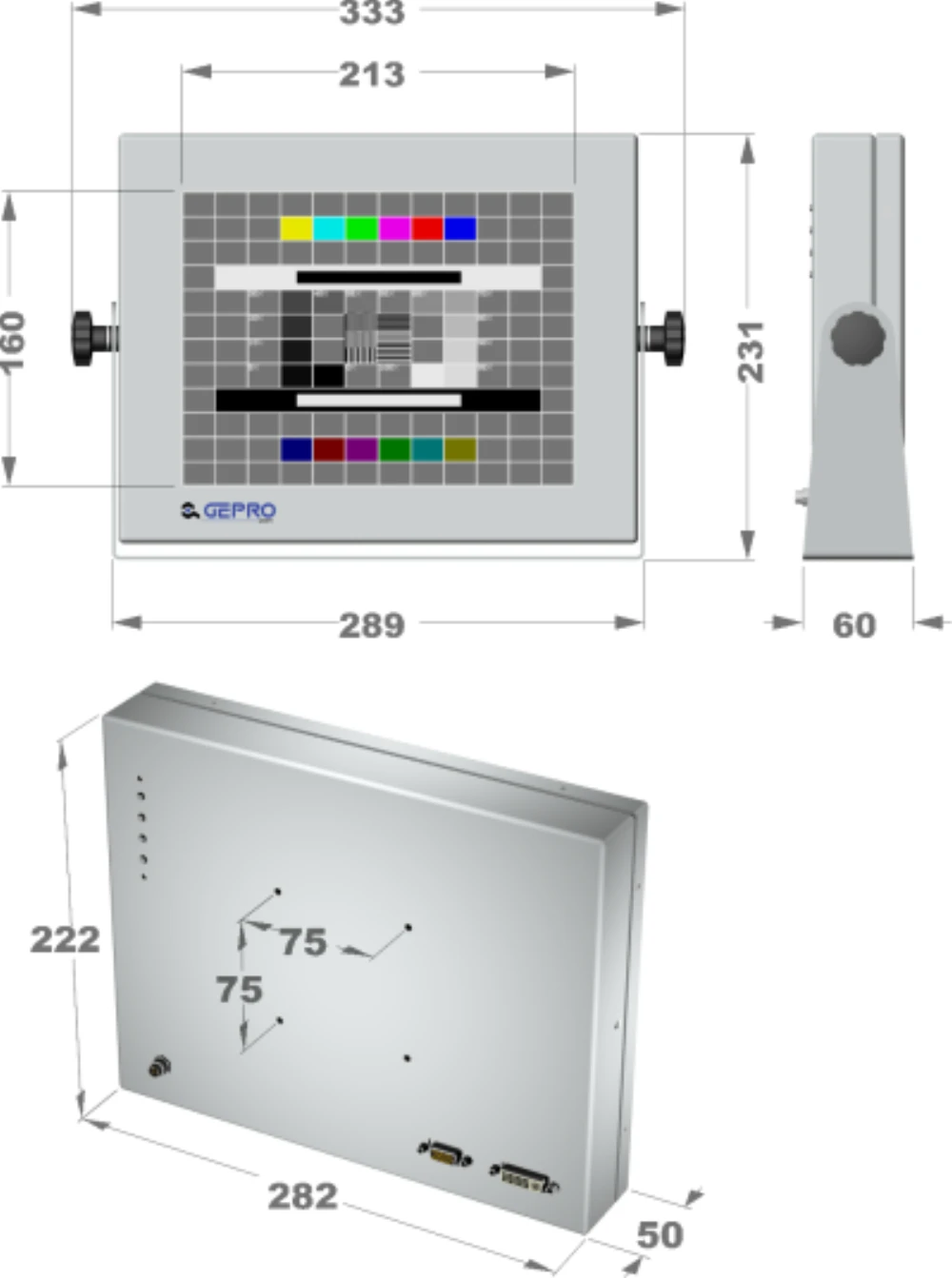 LCD10D-7J, 10,4″ Industrie-Monitor von GEPRO