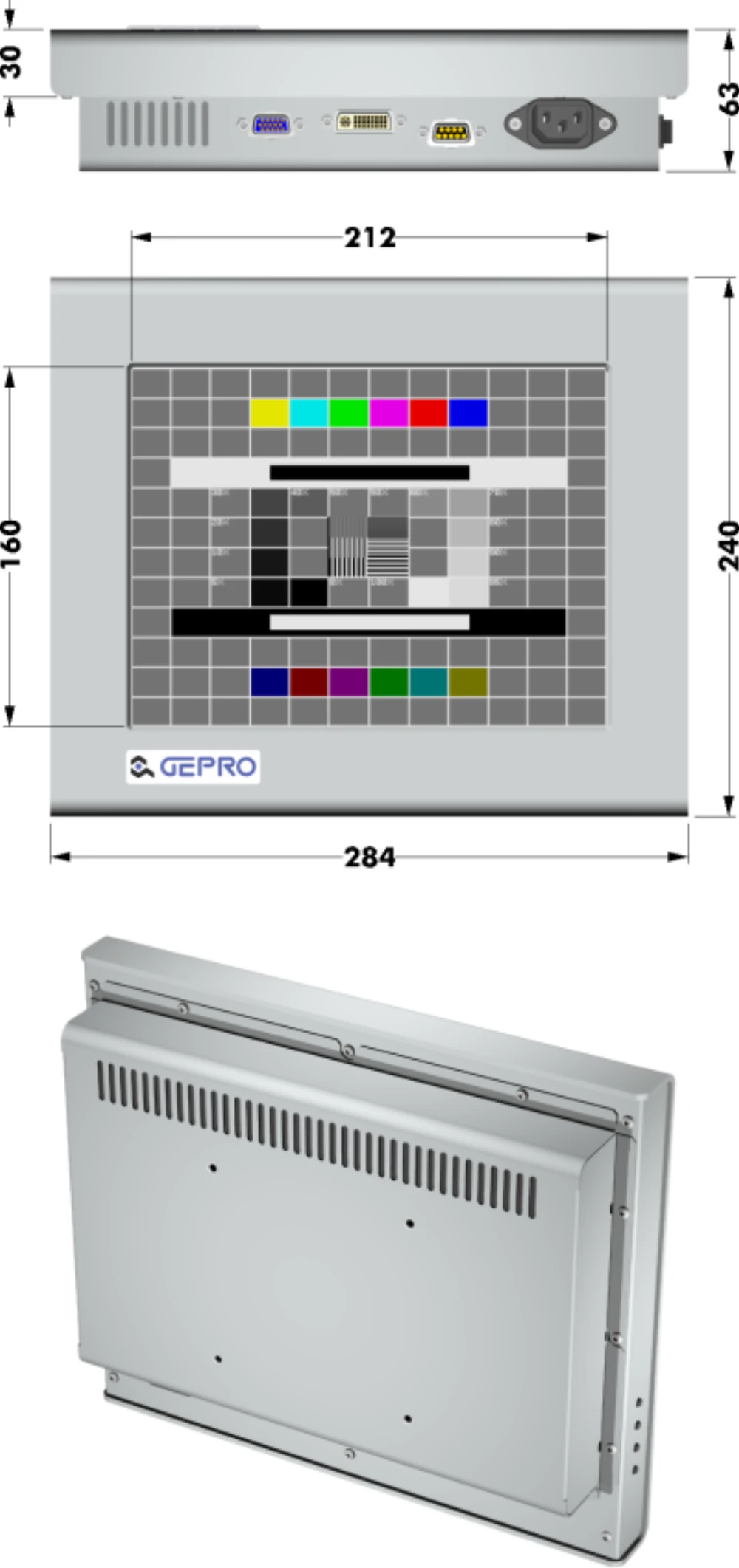 LCD10DI-1K, 10,4″ Industrie-Monitor von GEPRO