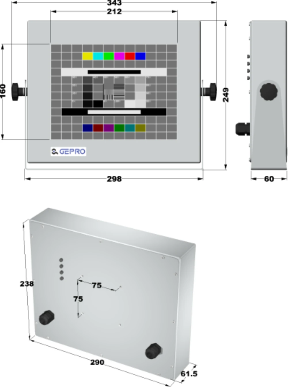 LCD10DO-8F, 10,4″ Industrie-Monitor von GEPRO