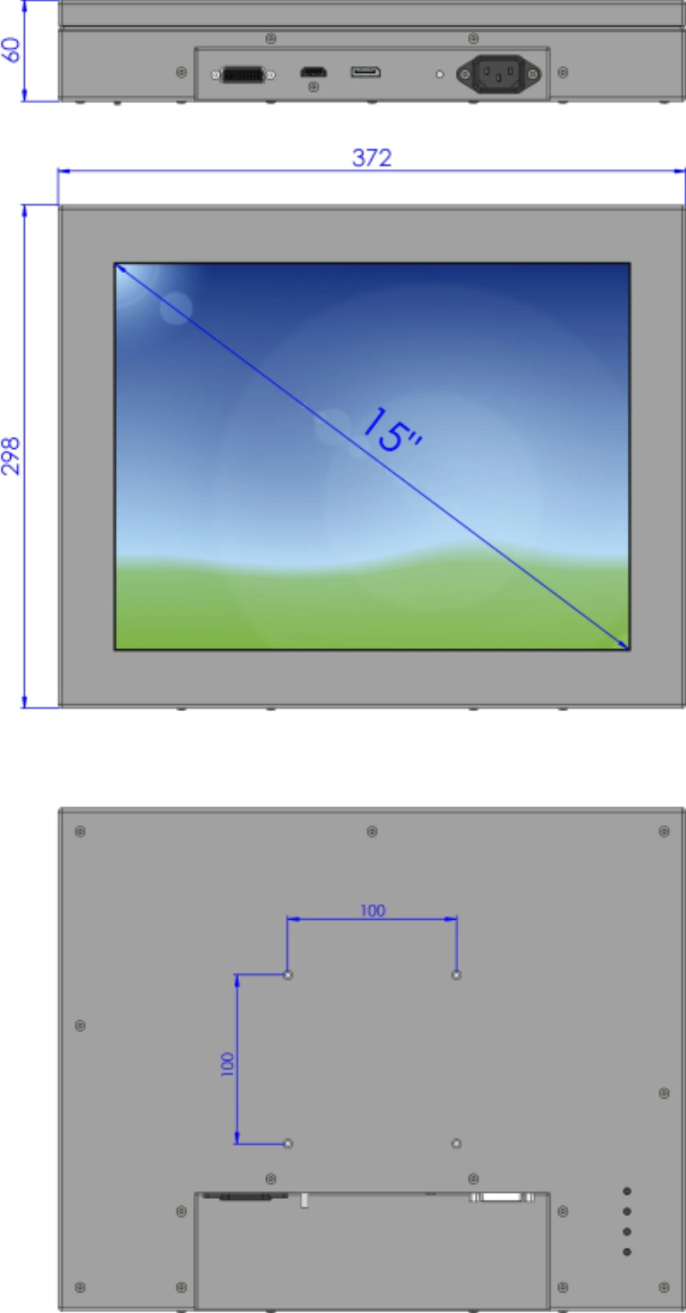 LCD15DL-1A, 15″ Monitor / Panel-PC von GEPRO