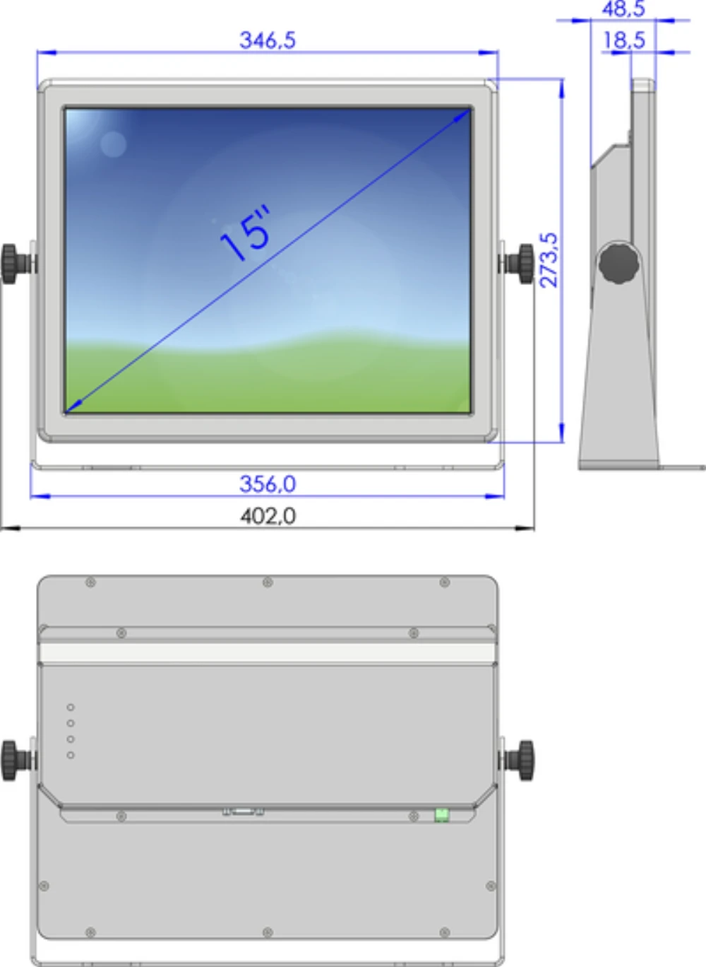 LCD15DMI-5I, 15″ Industrie-Monitor von GEPRO