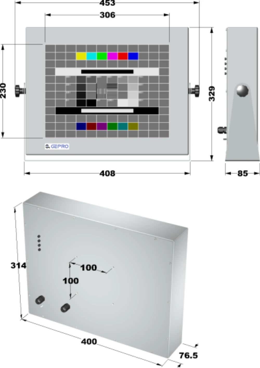 LCD15DO-2B, 15″ Industrie-Monitor von GEPRO
