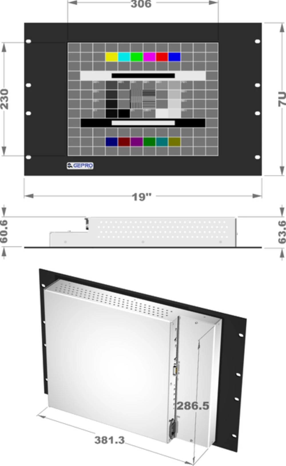 LCD15R7L-5G, 15″ Monitor / Panel-PC von GEPRO