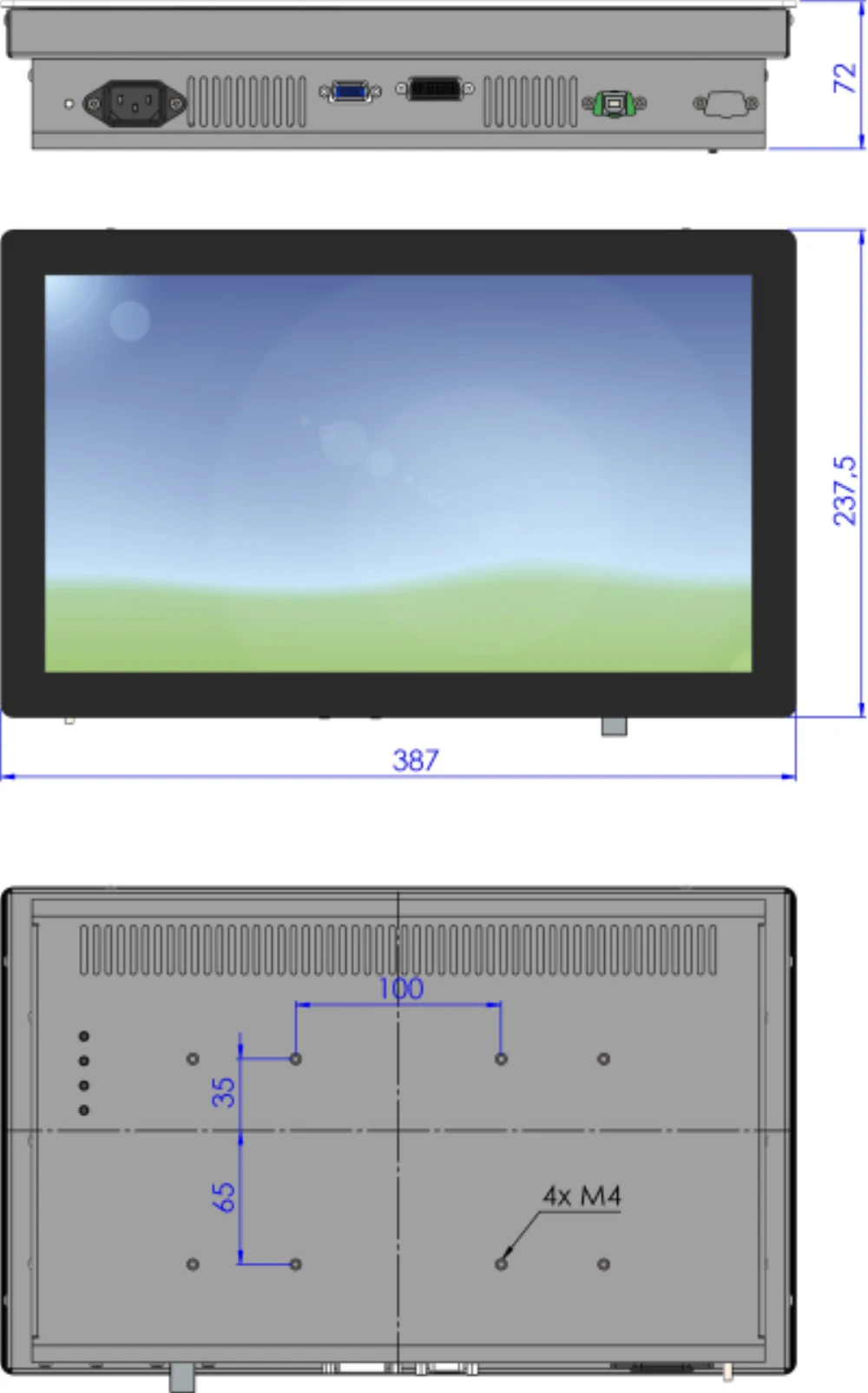 LCD15WDST-7A, 15,6″ Monitor / Panel-PC von GEPRO