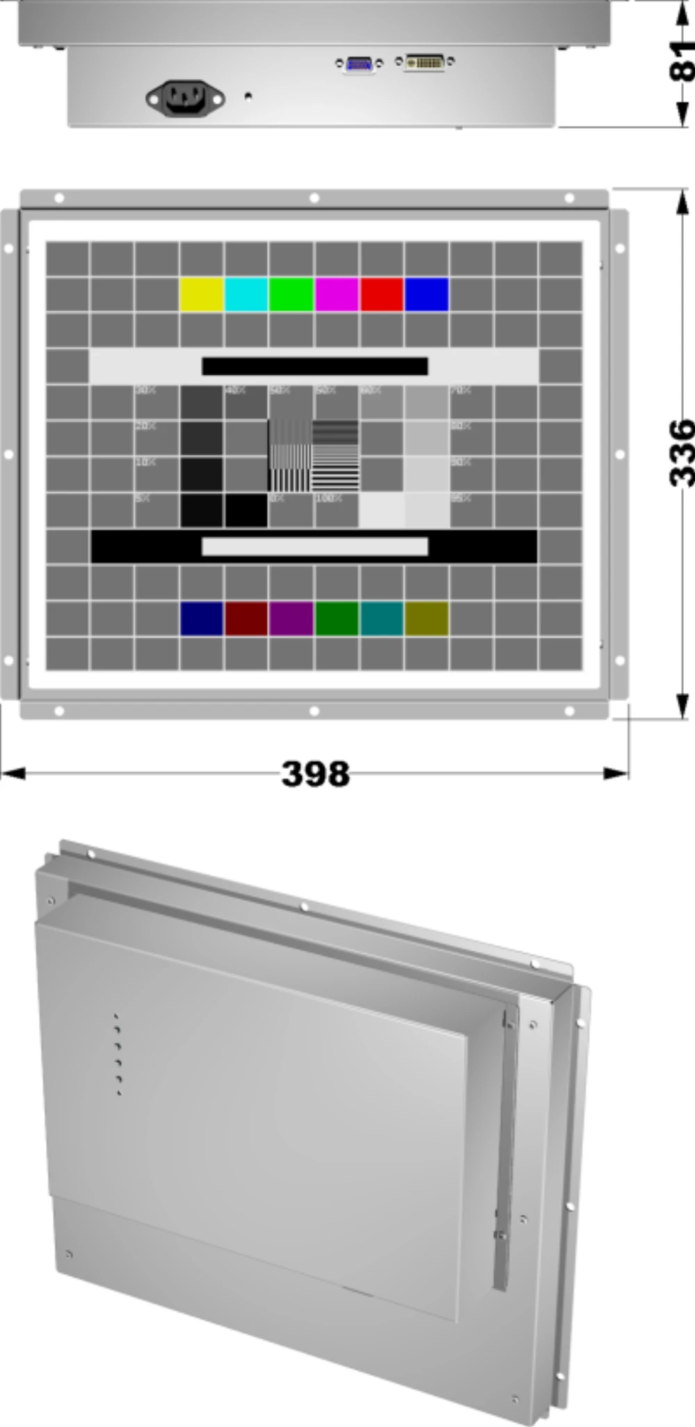 LCD17FL-1B, 17″ Industrie-Monitor von GEPRO