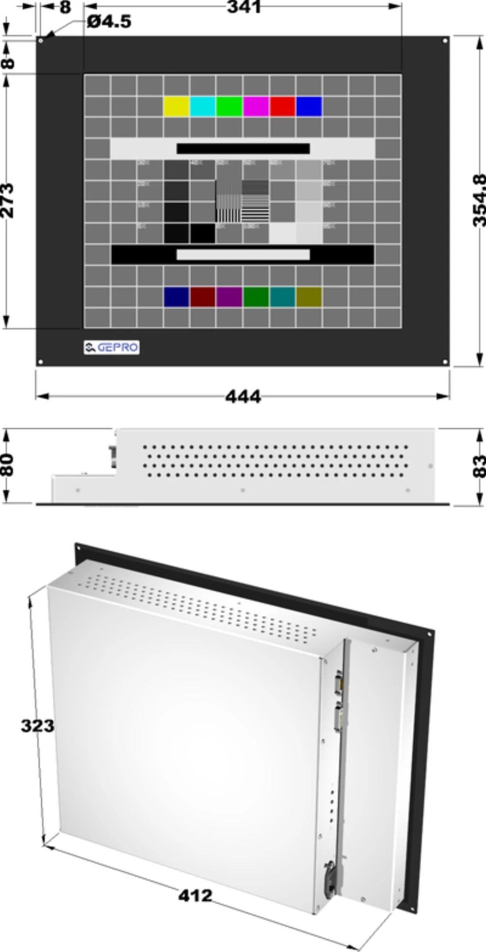 LCD17ML-5G, 17″ Monitor / Panel-PC von GEPRO