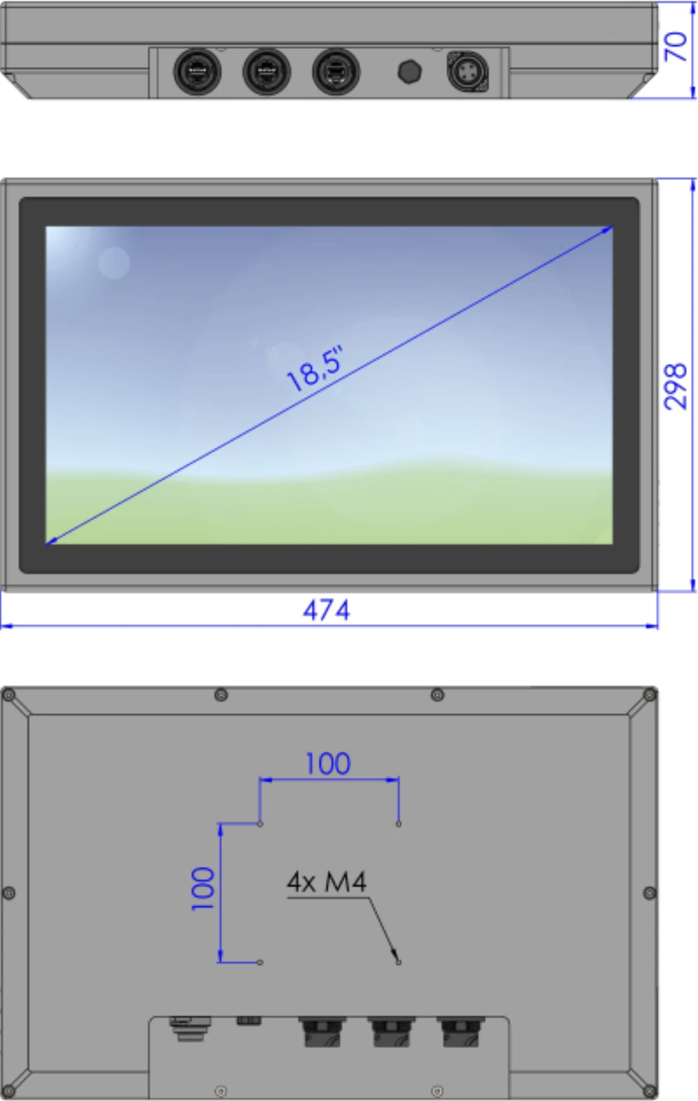 LCD18WDMC-8D, 18,5″ Monitor / Panel-PC von GEPRO