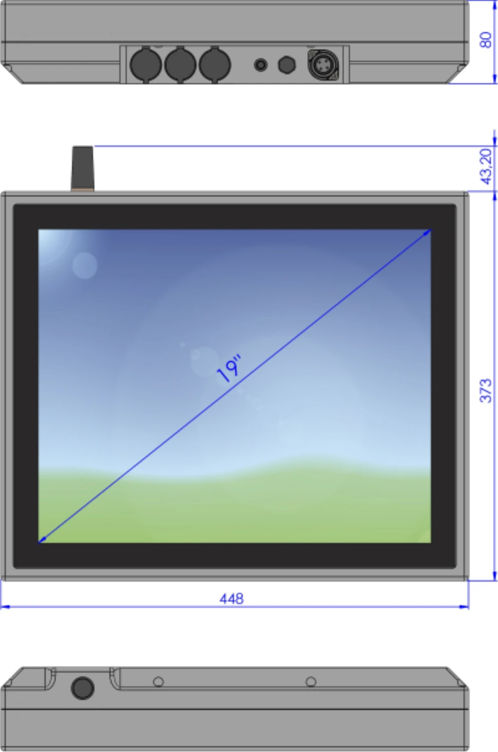 LCD19DMC-8B4, 19″ Monitor / Panel-PC von GEPRO