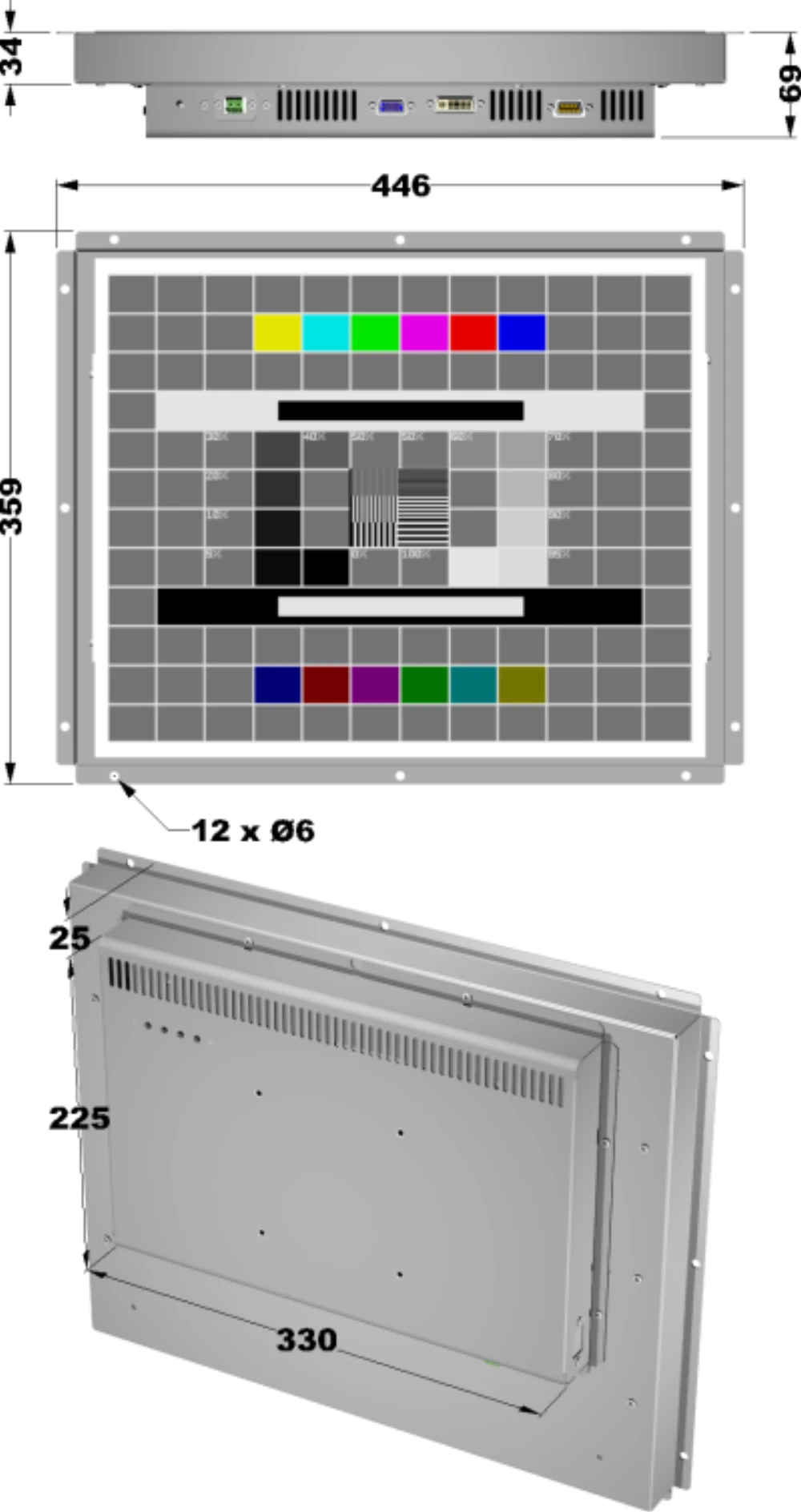 LCD19FL-2H, 19″ Monitor / Panel-PC von GEPRO
