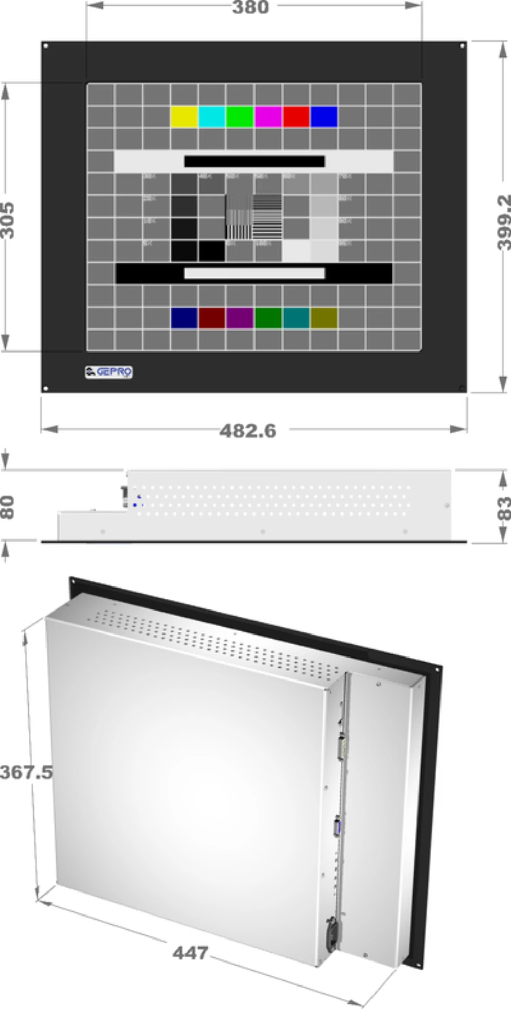 LCD19ML-7K, 19″ Monitor / Panel-PC von GEPRO