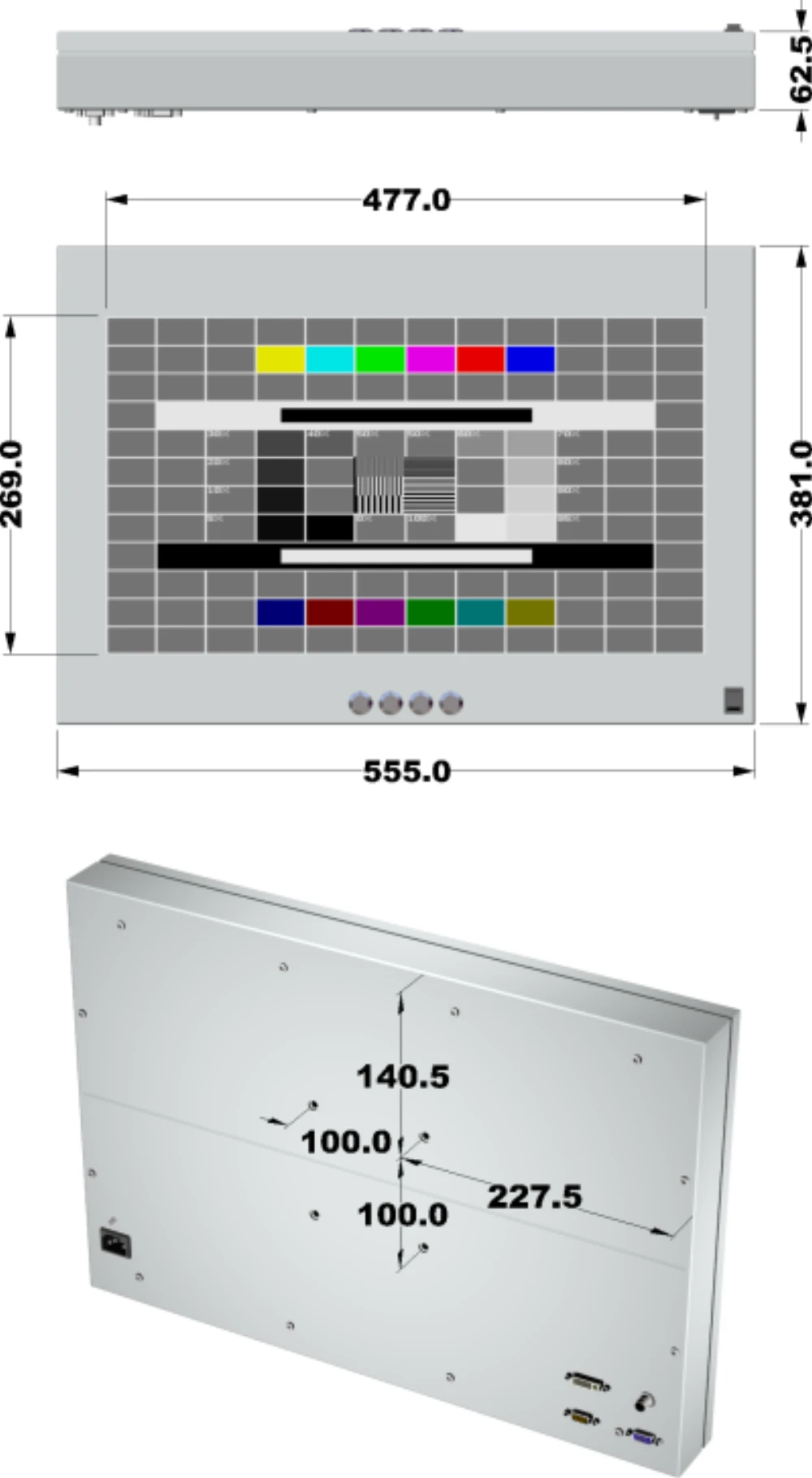 LCD21WD-2G4, 21,5″ Industrie-Monitor von GEPRO