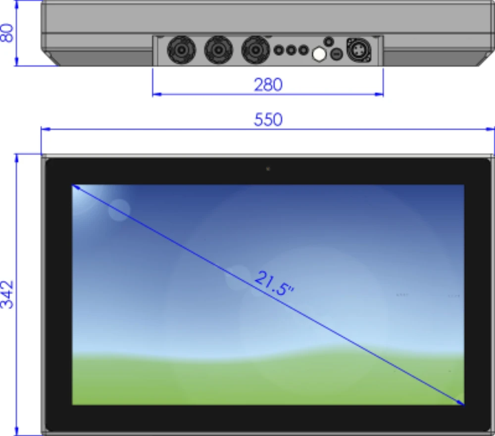 LCD21WDMC-0G, 21,5″ Monitor / Panel-PC von GEPRO