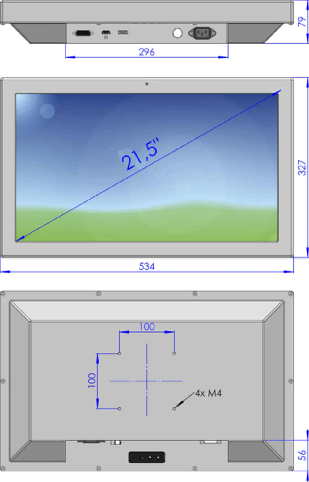 LCD21WDML-6B, 21,5″ Monitor / Panel-PC von GEPRO