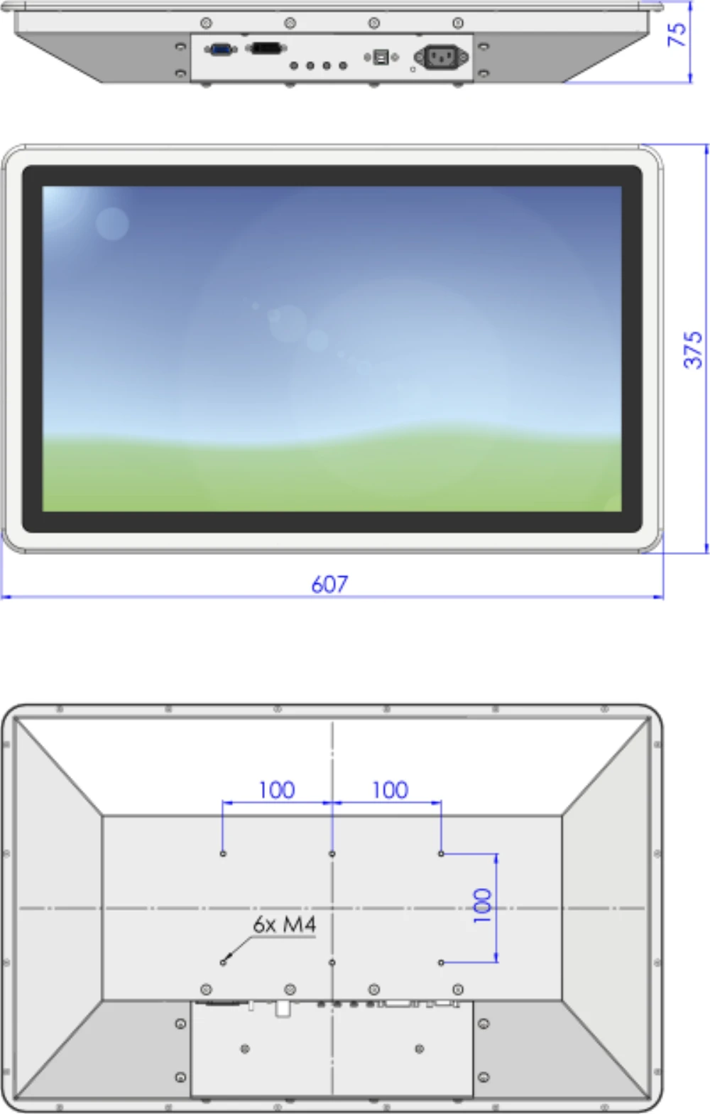 LCD24WDPC-8D, 24″ Monitor / Panel-PC von GEPRO