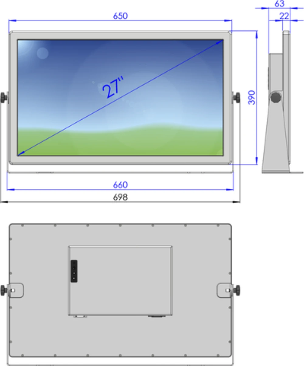 LCD27WDMS2-5L, 27″ Industrie-Monitor von GEPRO