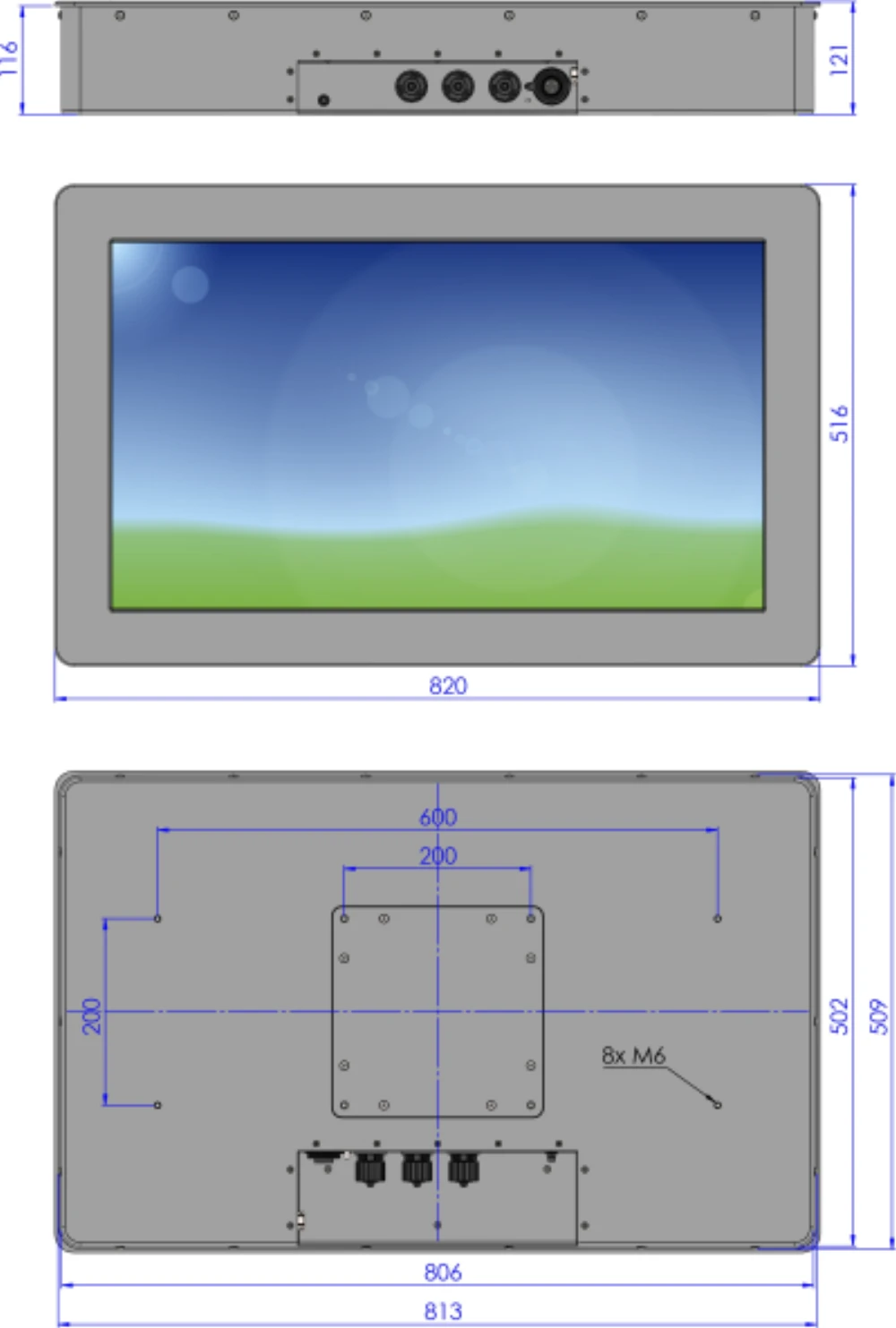 LCD32WO-5F, 32″ Monitor / Panel-PC von GEPRO