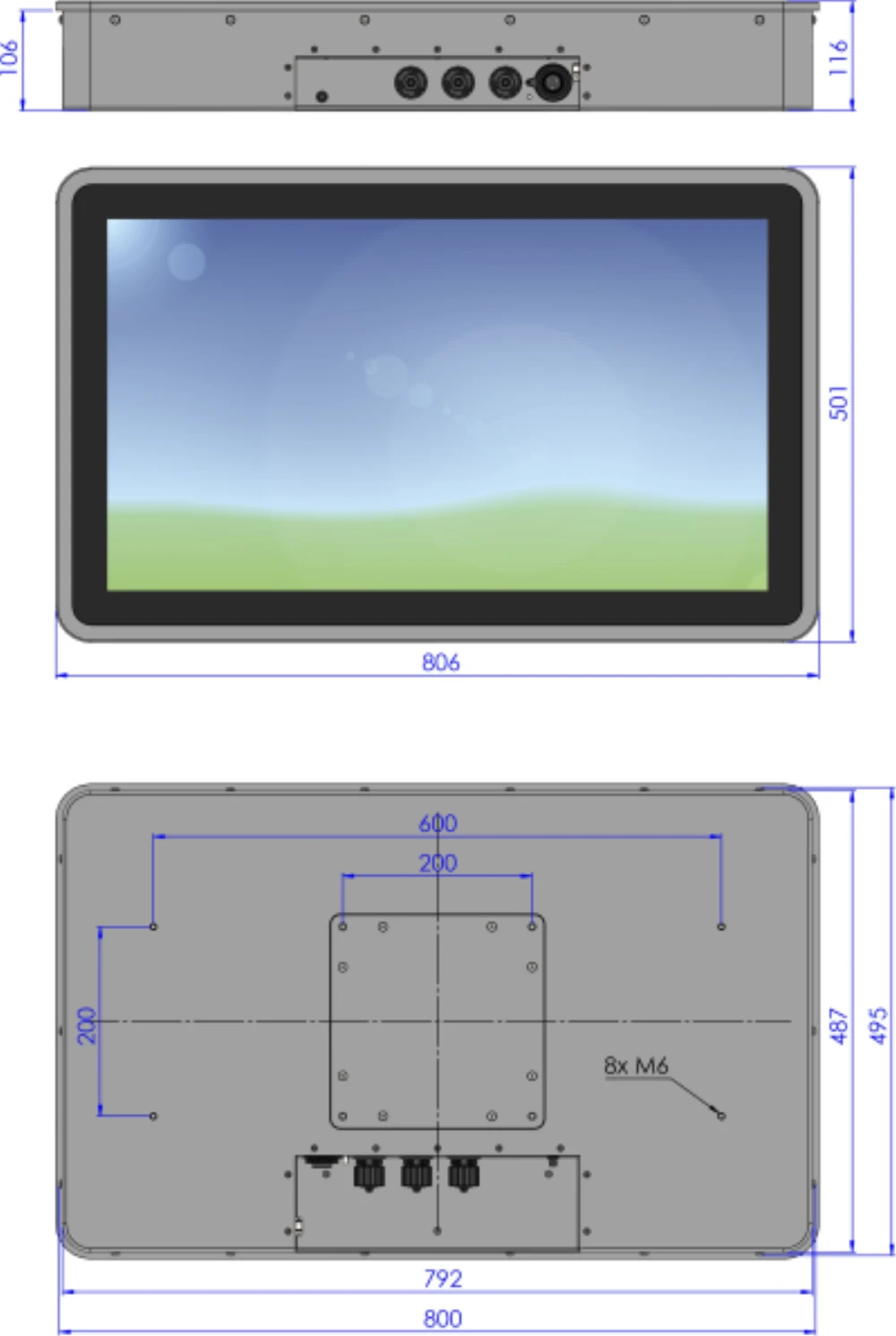 LCD32WOC-8K, 32″ Monitor / Panel-PC von GEPRO