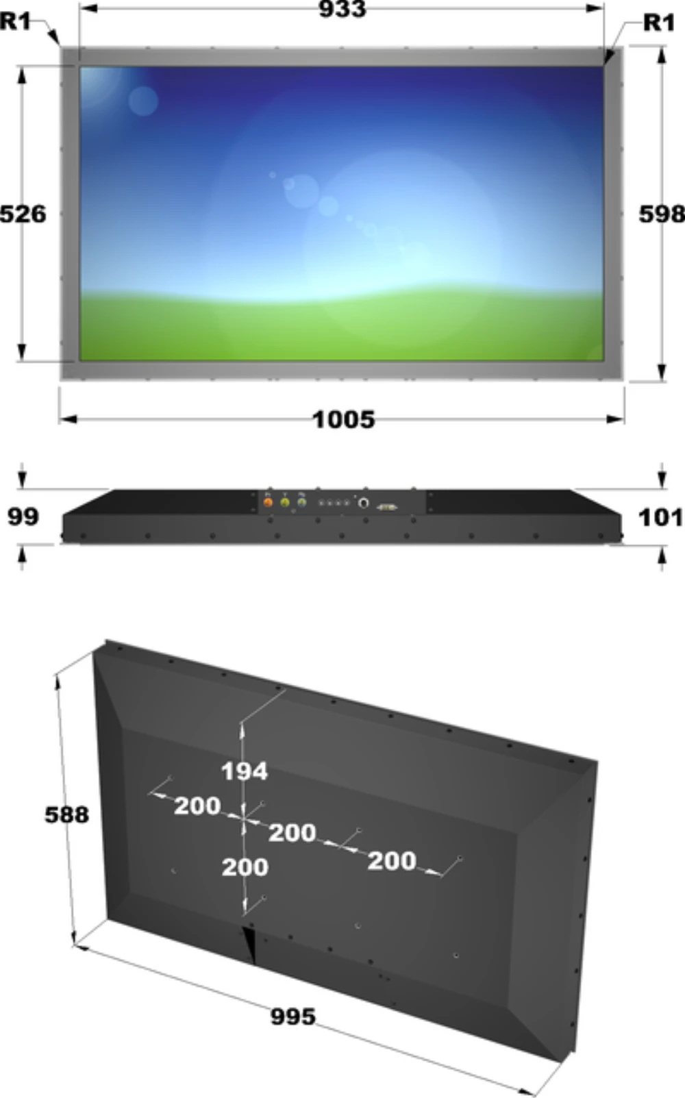 LCD42WPG-6C, 42″ Monitor / Panel-PC von GEPRO