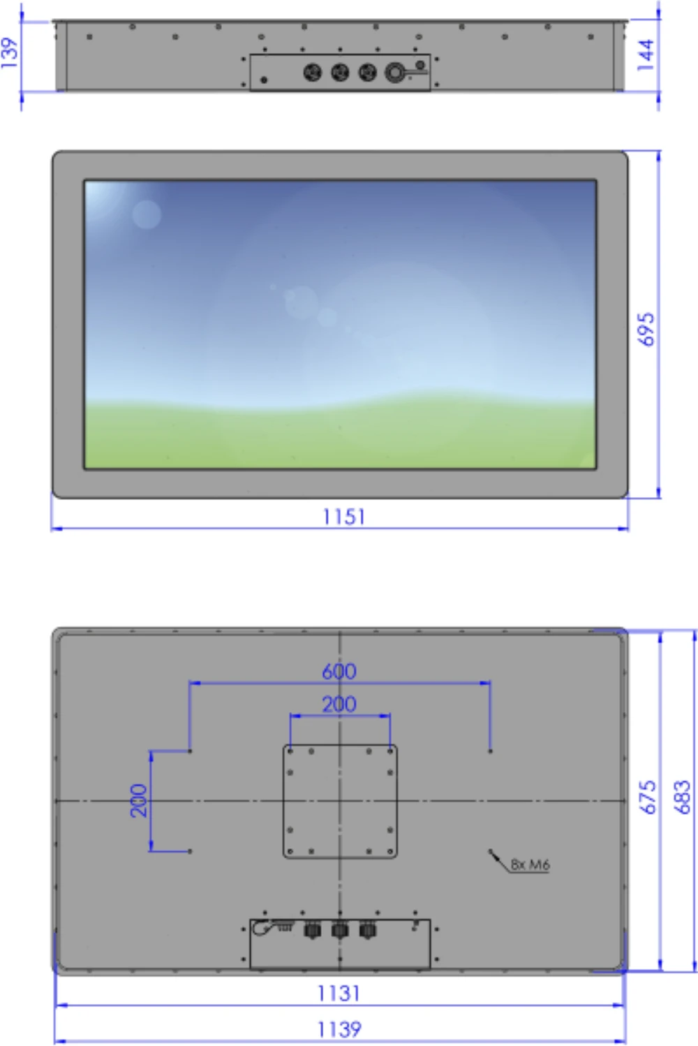 LCD46WO-7G, 46″ Monitor / Panel-PC von GEPRO