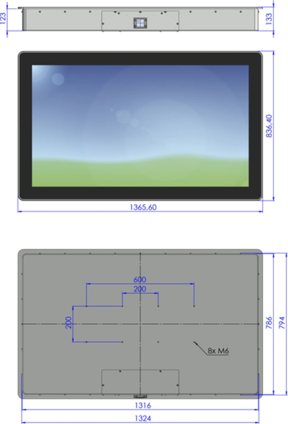 LCD55WOC-8A, 55″ Monitor / Panel-PC von GEPRO