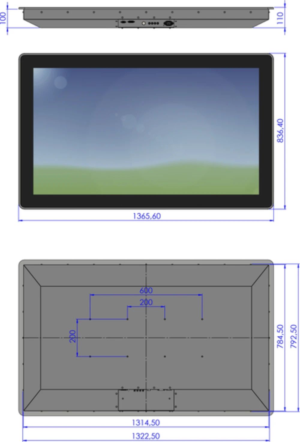 LCD55WPC-8J, 55″ Monitor / Panel-PC von GEPRO