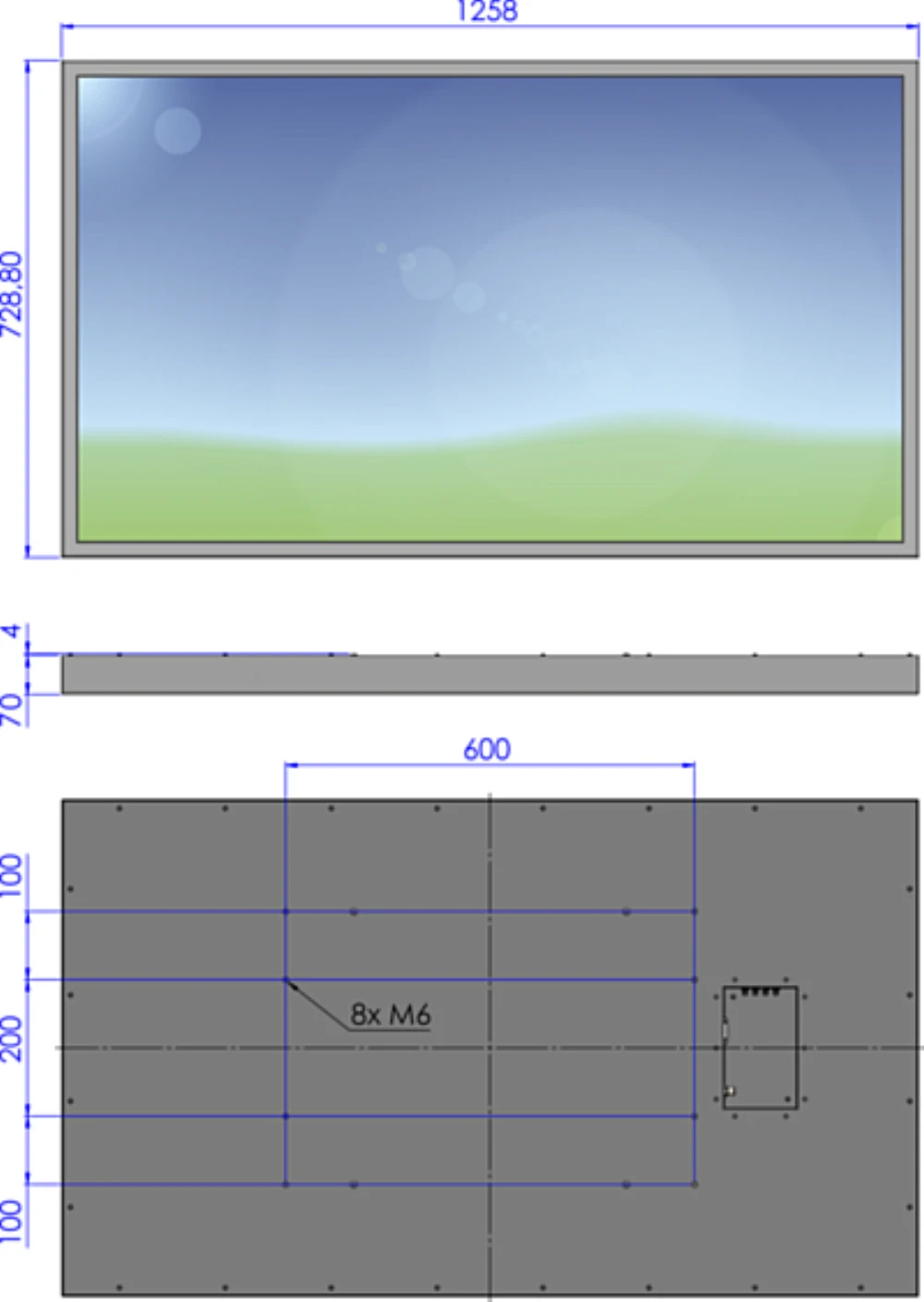 LCD55WS-5H, 55″ Monitor / Panel-PC von GEPRO