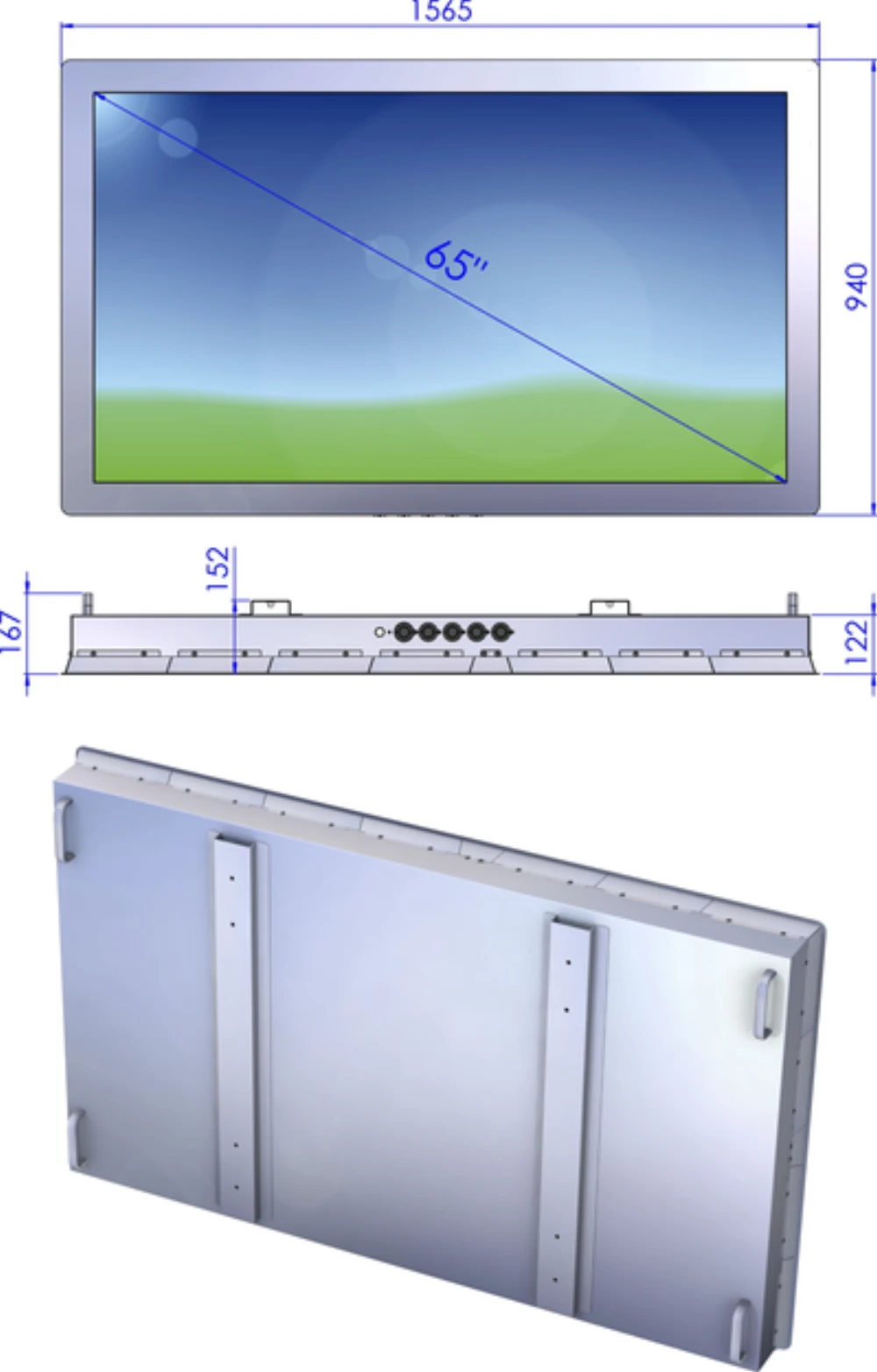 LCD65WOA-2E, 65″ Monitor / Panel-PC von GEPRO