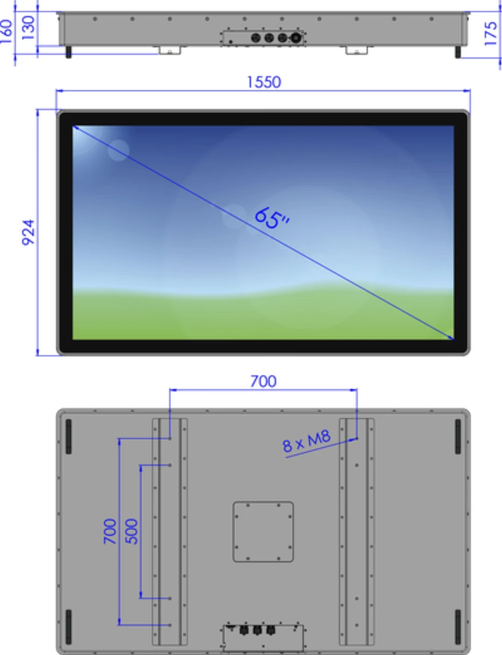 LCD65WOC-2C, 65″ Monitor / Panel-PC von GEPRO