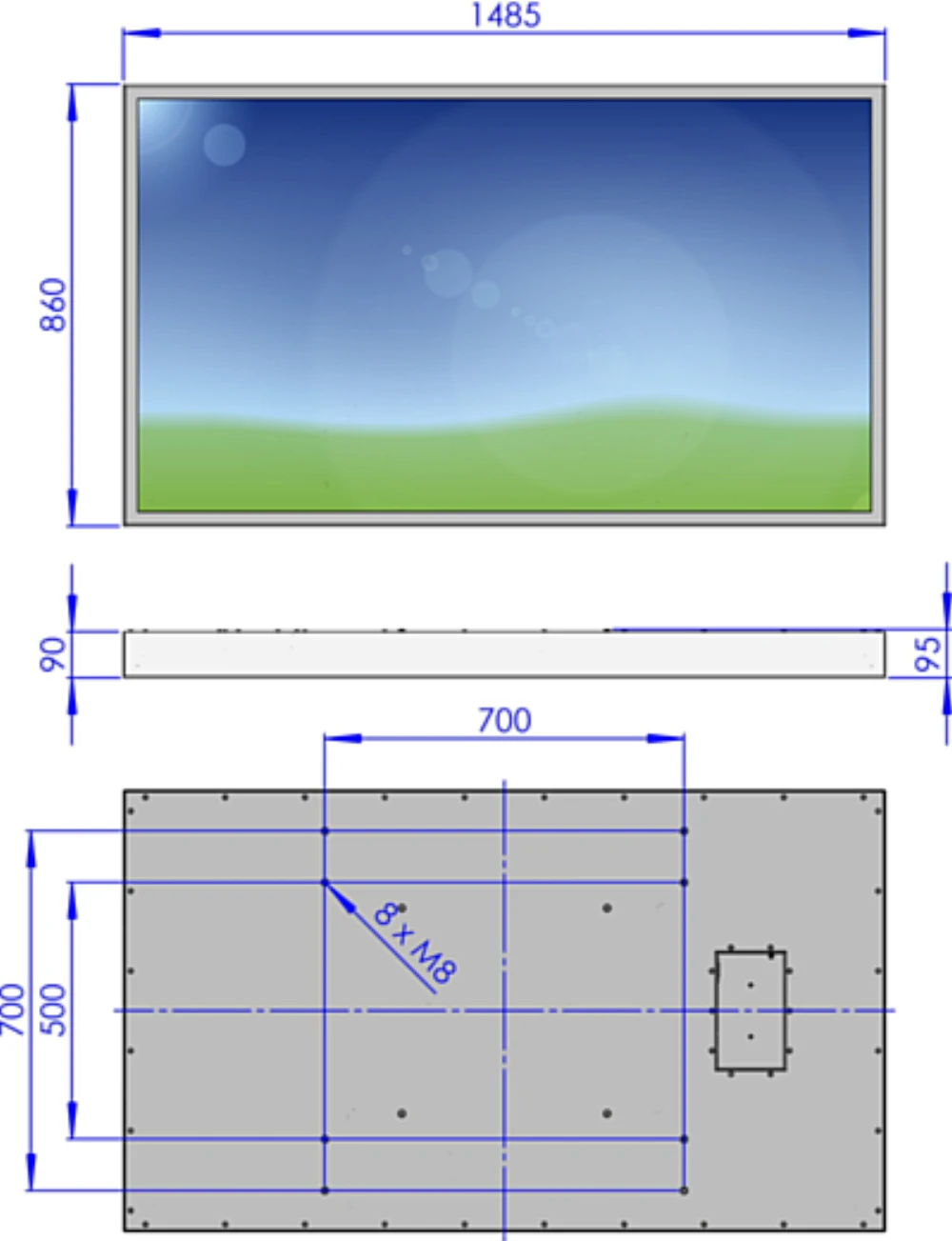 LCD65WS-5I, 65″ Monitor / Panel-PC von GEPRO