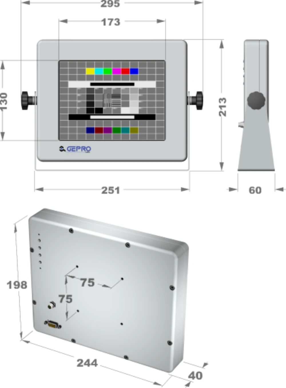 LCD8DM-3J, 8,4″ Industrie-Monitor von GEPRO