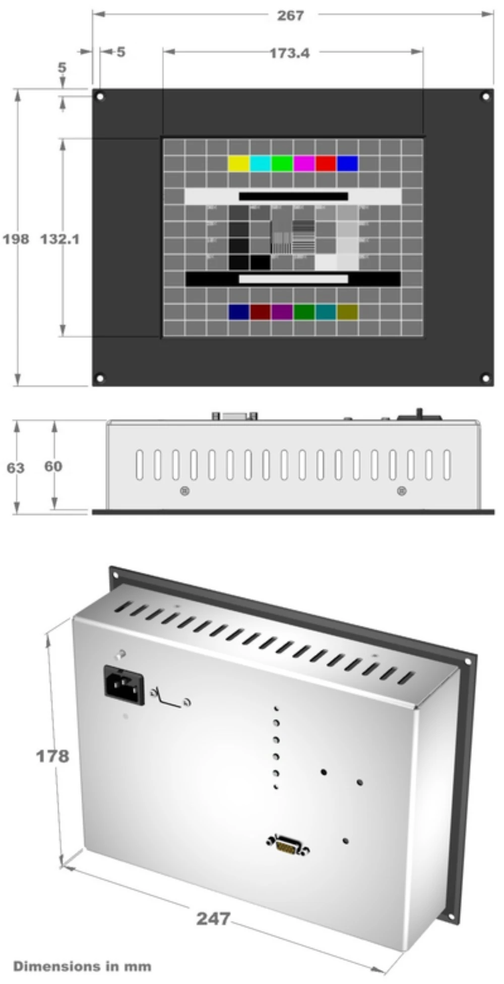 LCD8M-7B, 8,4″ Industrie-Monitor von GEPRO
