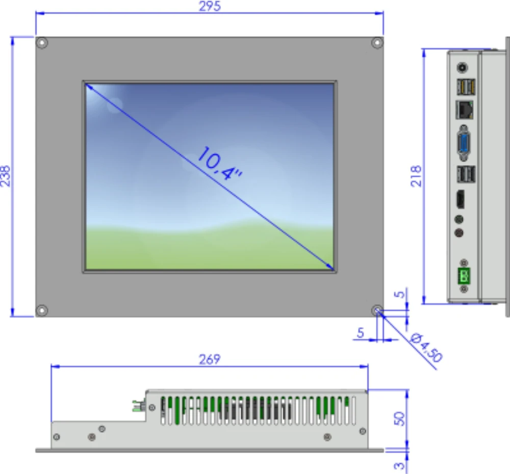PPC10MLS-3I, 10,4″ Industrie-Panel-PC von GEPRO